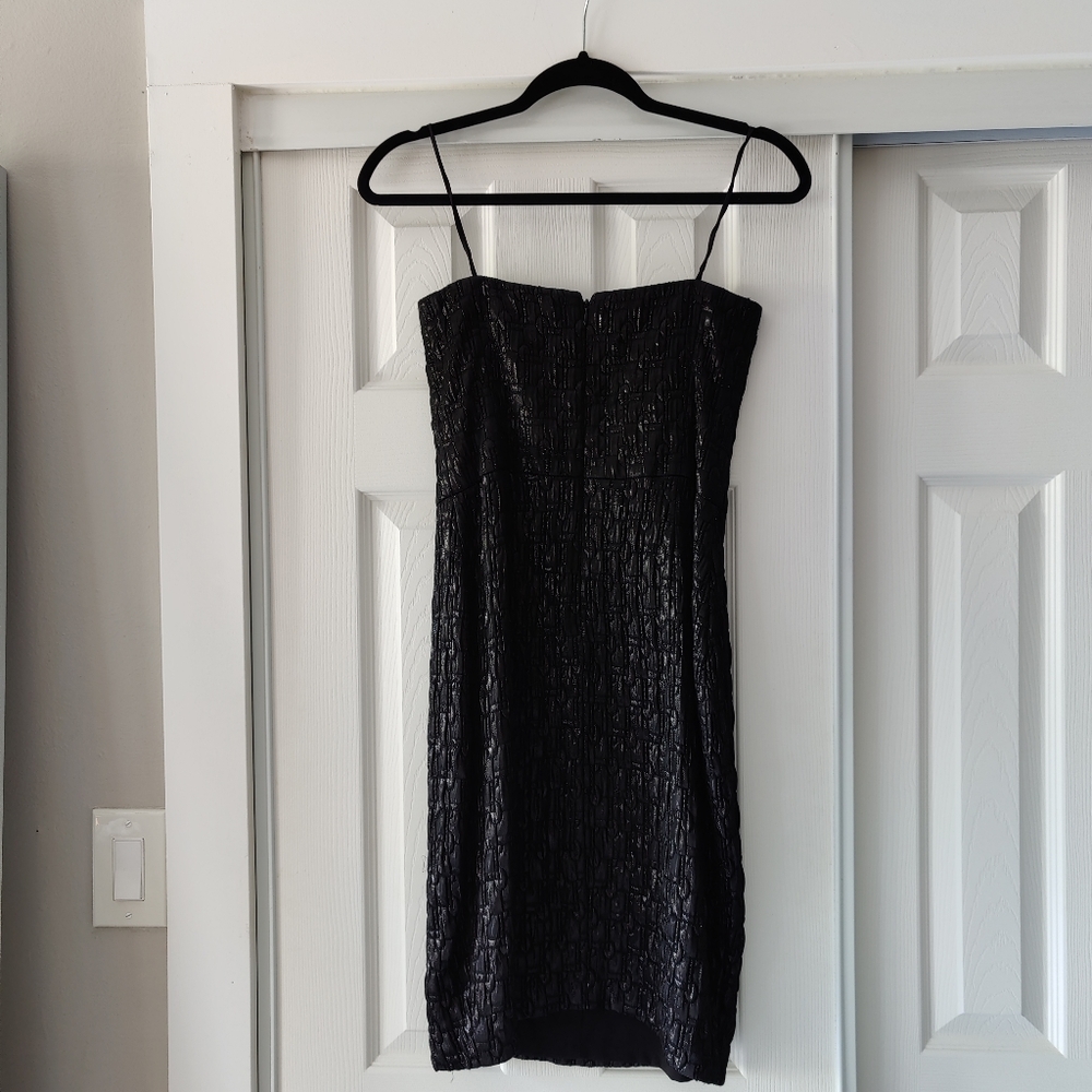 ❤️NICOLE MILLER Black Brocade Strapless Dress - Picture 13 of 13